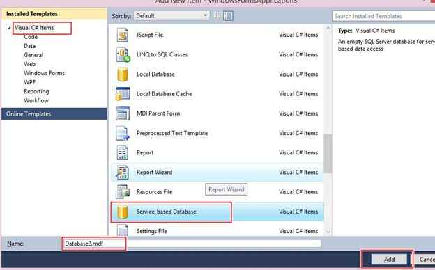 service based database